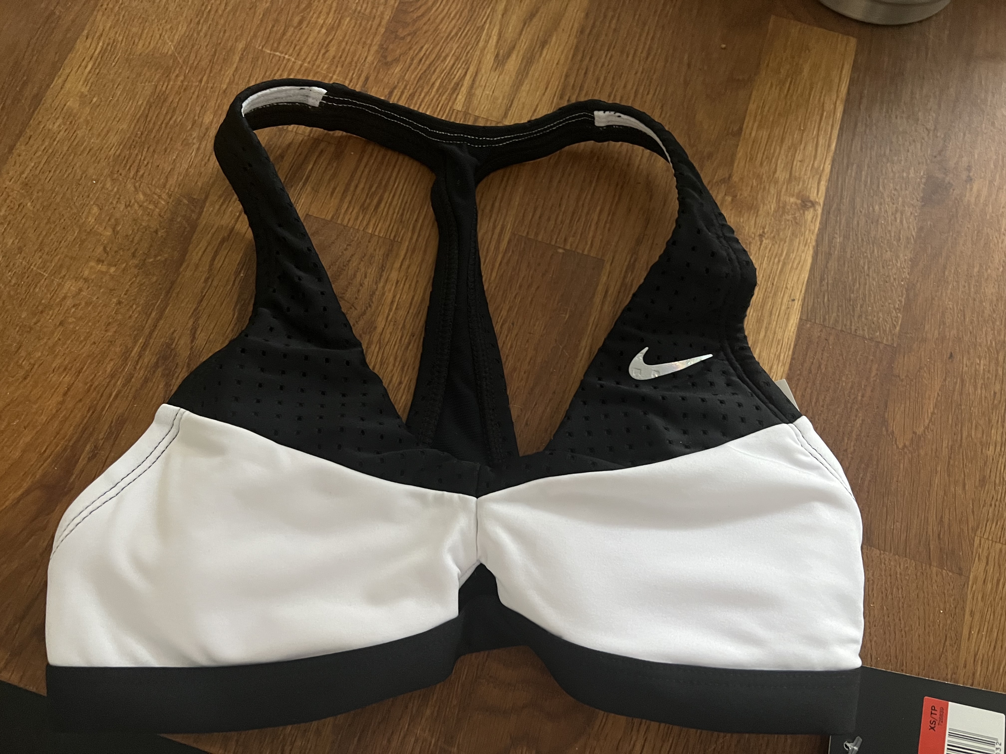 Nike Ladies Racerback Bikini Top - Black/White