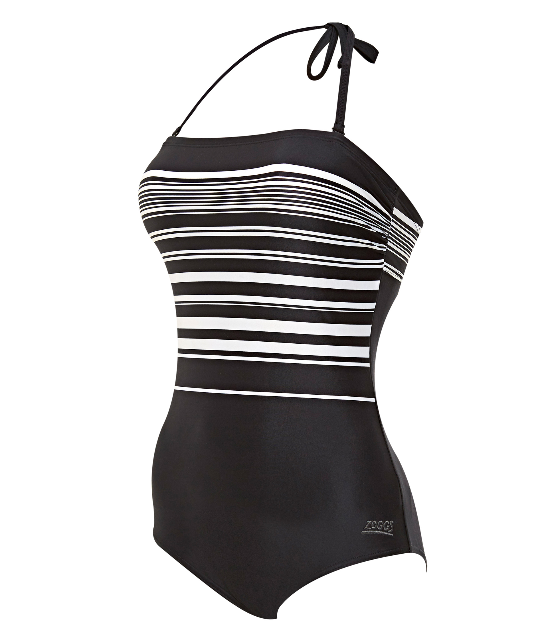 Zoggs Ladies Monochrome Strapless Swimsuit