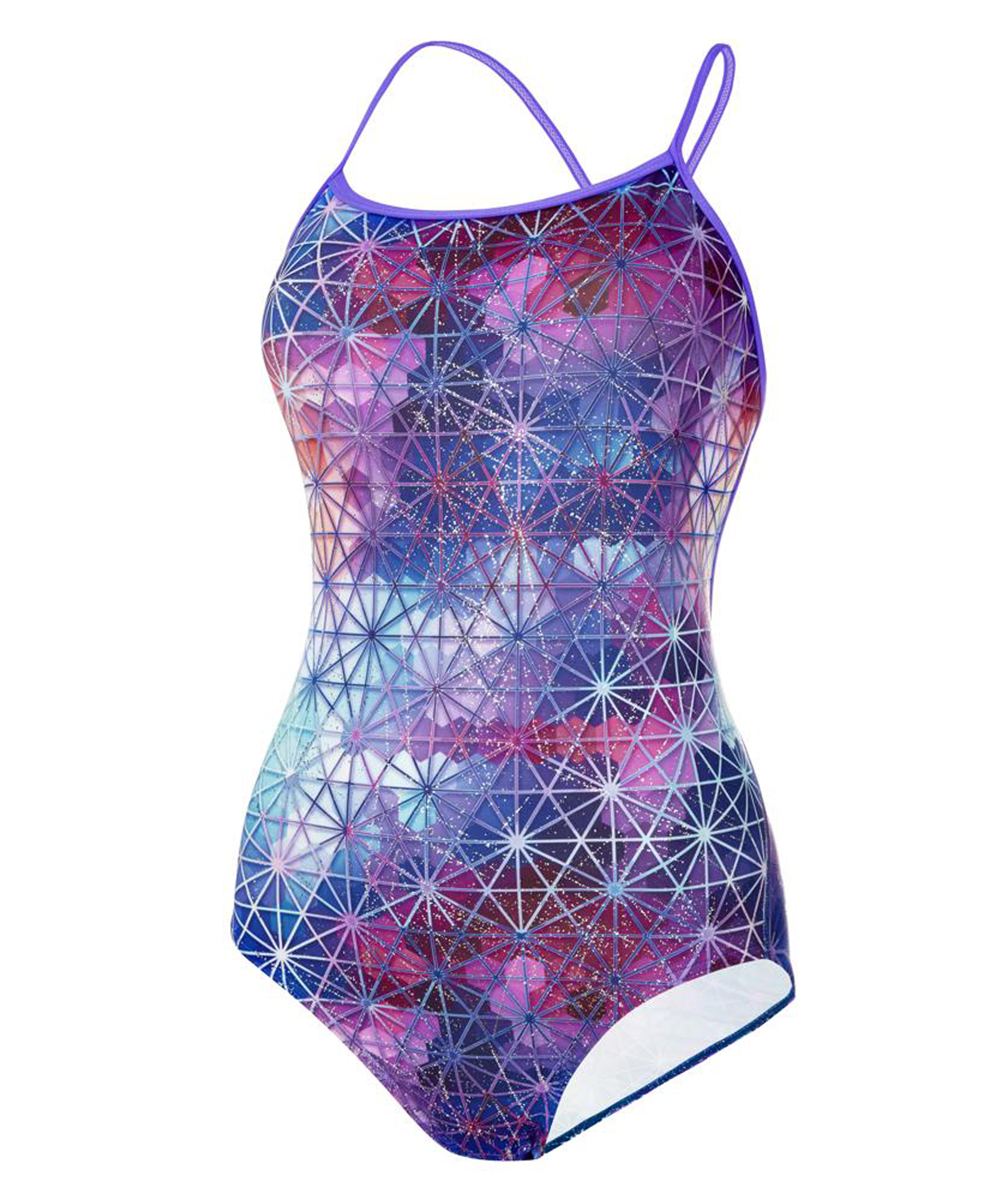 Maru Ladies Tessellate Than Never Ecotech Sparkle Jay Back Swimsuit