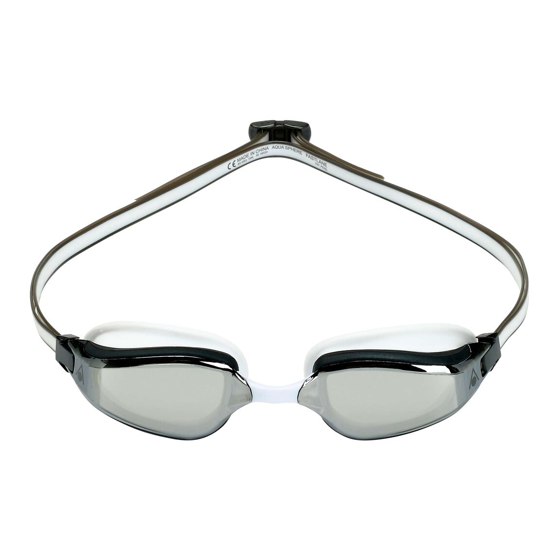 Aqua Sphere Unisex Fastlane Mirrored Swimming Goggle - White/Silver