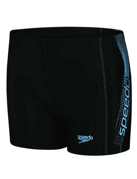 Speedo Boys Sports Logo Aquashort - Black/Blue