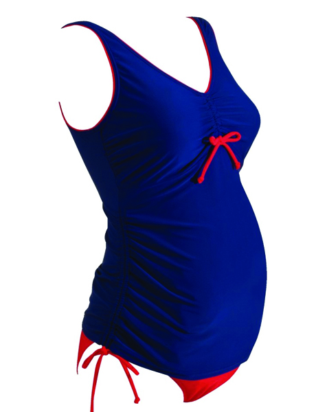 Zoggs Mallacoota Maternity Swimdress - red/blue