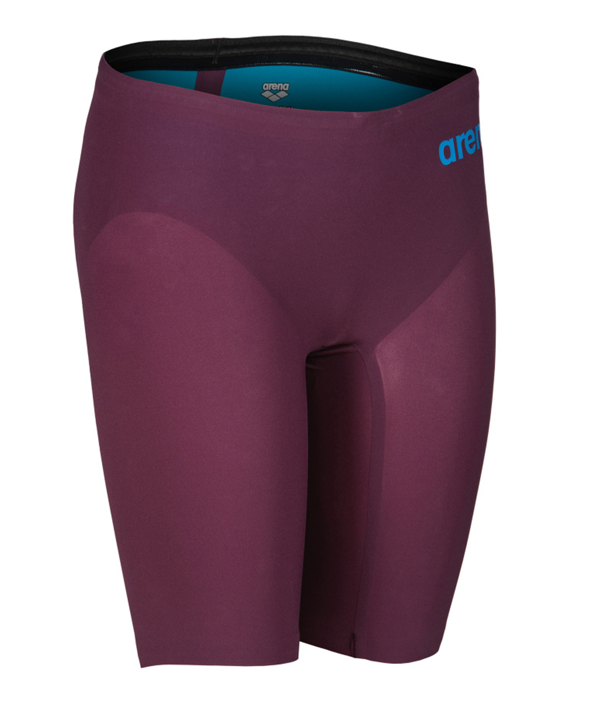 Arena Boys Powerskin R-EVO ONE Race Jammer - Red Wine/Turquoise