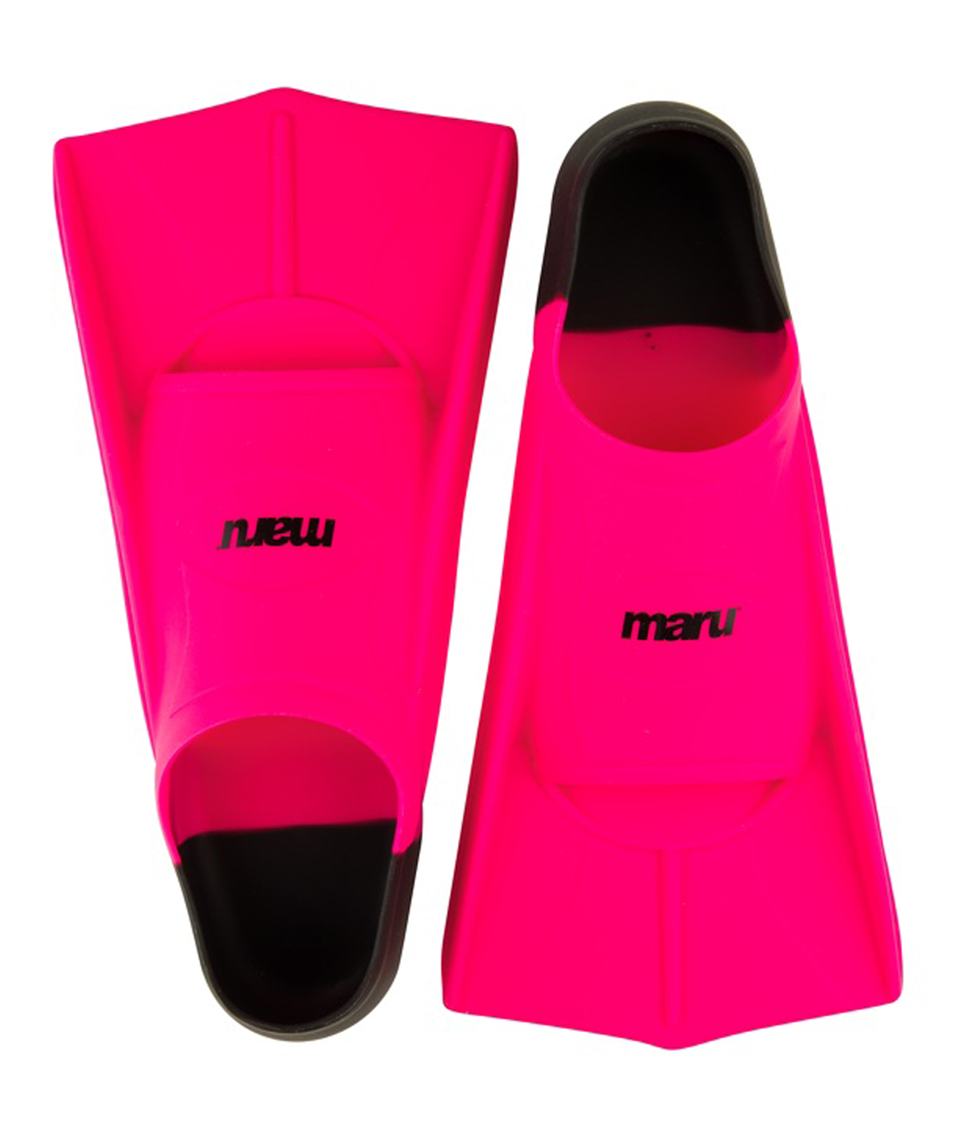 Maru Training Fins - Neon Pink/Black | Dolphin Swimware