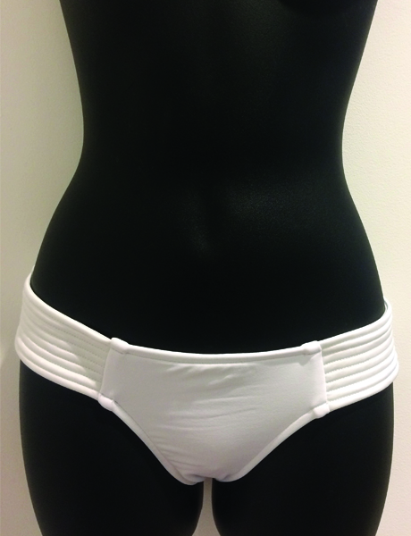 Seafolly Ladies Quilted Hipster Bikini Pant - White