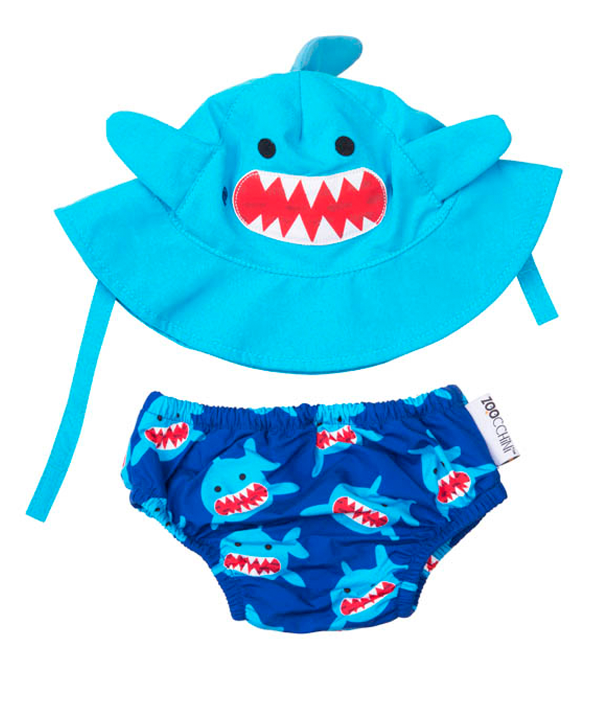 Zoocchini Baby Swim Diaper & Sun Hat Set - Shark